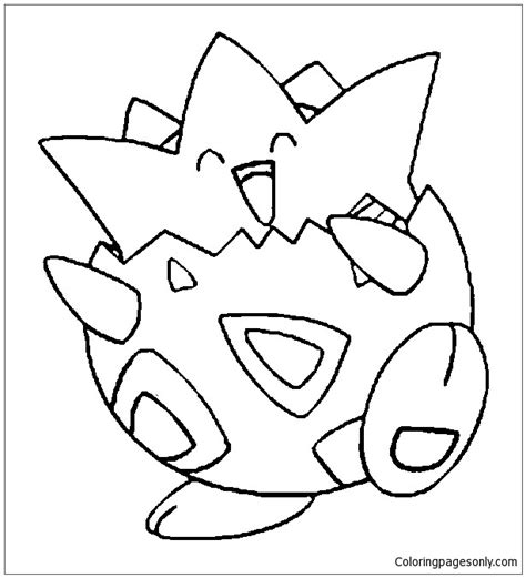 Togepi From Pokemon Coloring Pages Cartoons Coloring
