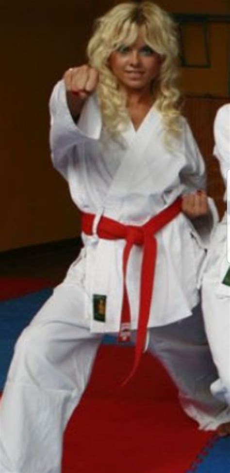 Striking Karate Blonde Women Karate Karate Outfit Blonde Women