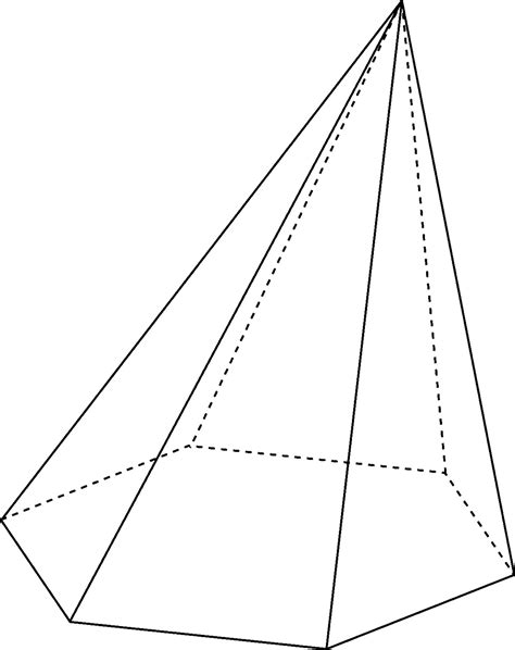 Skewed Hexagonal Pyramid Vintage Illustration 13509780 Vector Art At