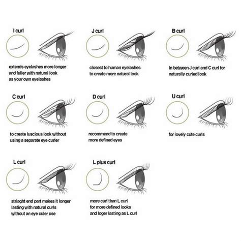 Lash Curl Difference Your Guide To Different Lash Extensions Curls