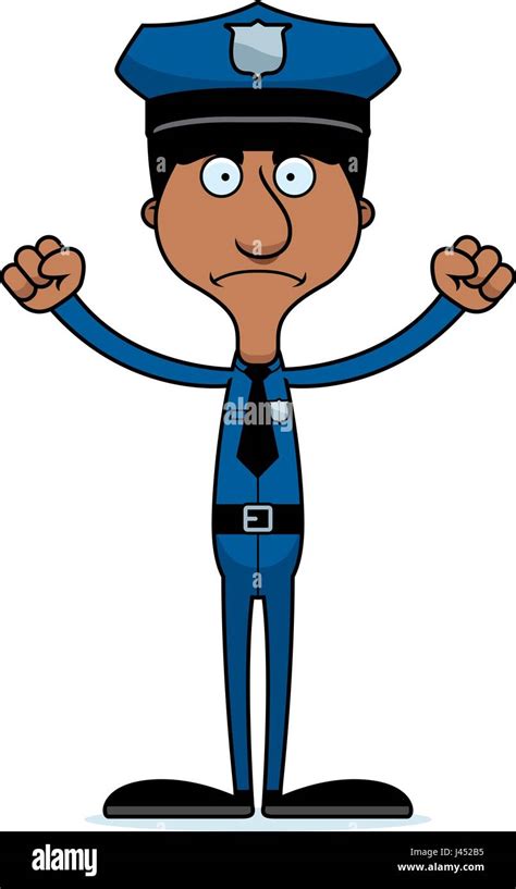 A Cartoon Police Officer Man Looking Angry Stock Vector Image And Art Alamy