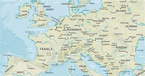 Mapa Da Europa Com Cidades Mapa