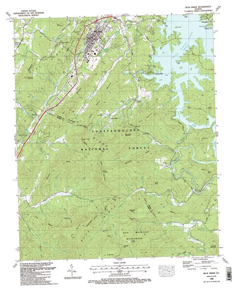Blue Ridge Topographic Map Ga Usgs Topo Quad 34084g3