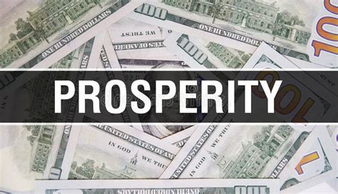 Prosperity Text Concept Closeup American Dollars Cash Money D Rendering Prosperity At Dollar