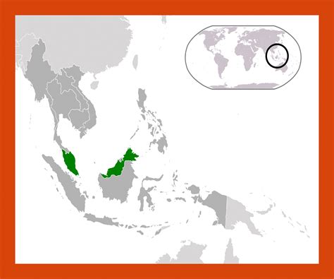 World Map Of Malaysia