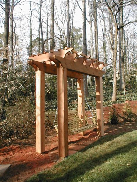 We supply and install wooden purpose made gates in london, derby, ascot, nottingham, uk. Garden Swing Design Ideas | Outdoor pergola, Garden swing ...