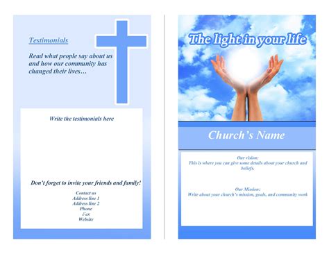 Free Printable Church Bulletin Templates Printable Blank World