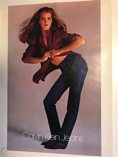 Vintage Brooke Shields Calvin Klein Jeans Poster C1970s 1844198905