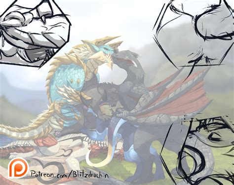 Rule 34 Anal Anthro Blitzdrachin Canine Close Up Dragon