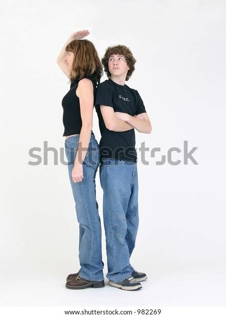 Two People Seeing Who Taller Than Stock Photo 982269 Shutterstock