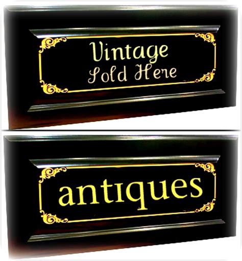 Vintage Chalet Antique Booth Shop Signs Sign Up