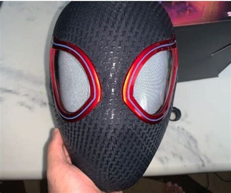 Miles Morales Blinking Winking Mask Black Spiderman Mask Spiderman