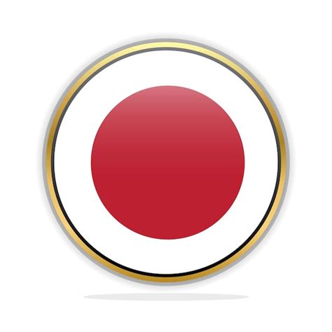 Premium Vector Button Flag Design Template Japan