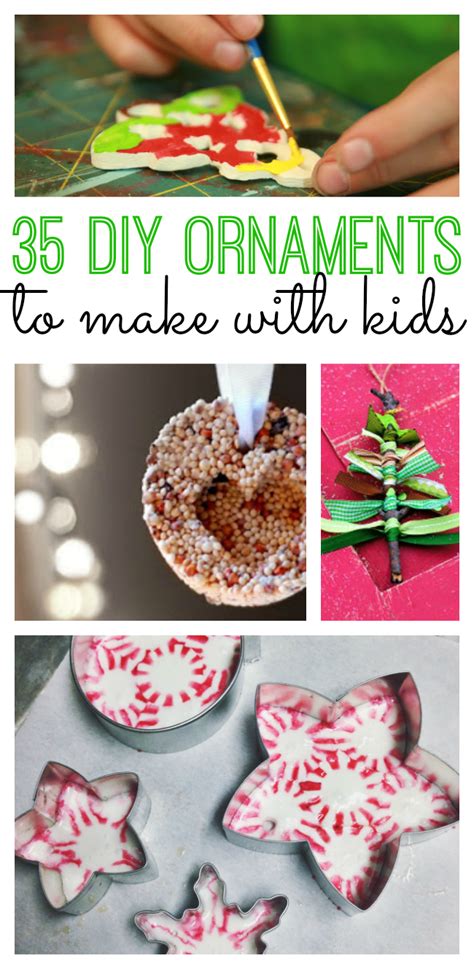 Who doesn't love homemade christmas ornaments? 35 DIY Ornaments to Make with Kids