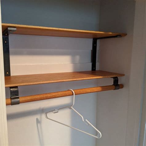 The first thing we did to make the closet customizable was to update the closet rod. 1 Bracket for closet rod/shelf U series | Etsy in 2020 ...