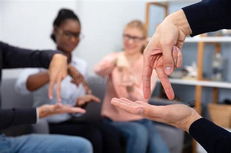 Deaf People Learning Sign Language Stock Image Image Of Deafness