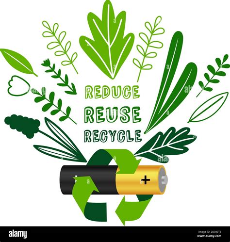 Battery Recycle Recycling Recycled Stock Vector Images Alamy