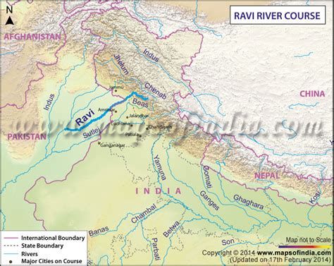 Ravi River And Its Course Map