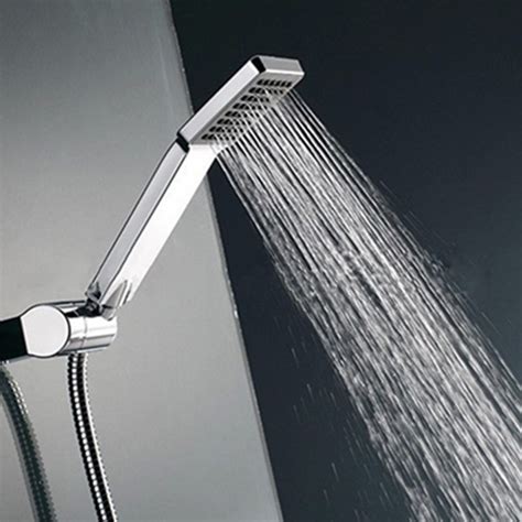 Nozzle Aerator High Pressure Shower Head Chrome Water Saving Square Abs With Chrome Plated