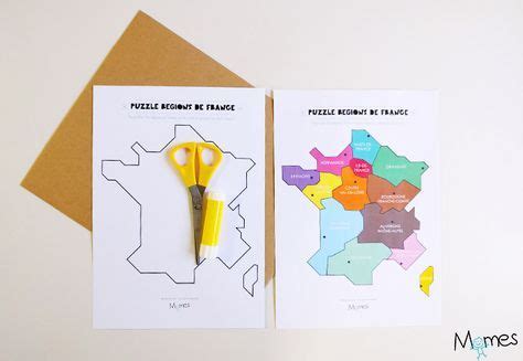 Carte des départements de france avec les villes. Carte des régions de France à imprimer en Puzzle ! | Les ...