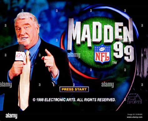 Madden Nfl 99 Sony Playstation 1 Ps1 Psx Editorial Use Only Stock