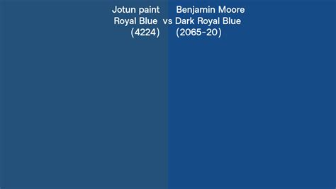Jotun Paint Royal Blue 4224 Vs Benjamin Moore Dark Royal Blue 2065