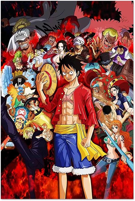 One Piece Poster Japanese Manga Art Work Canvas Prints For Bedroom No