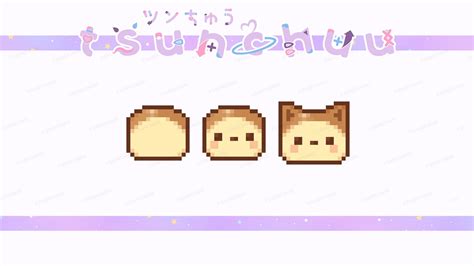 Premade Cat Bread Bun Pixel Art Styled Twitch Sub Etsy