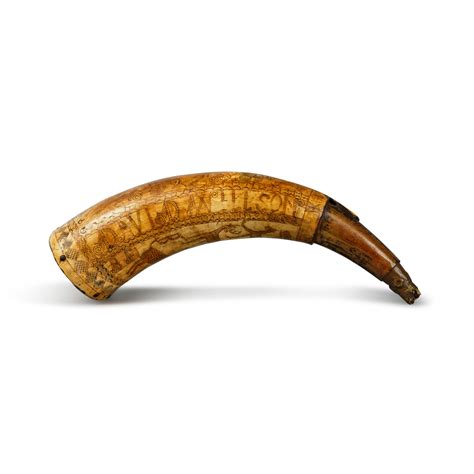 David Wilson's American Engraved Powder Horn, Likely Massachusetts