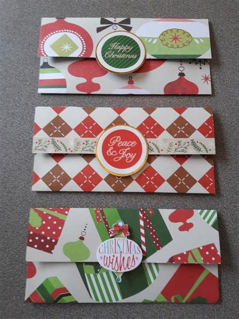 Set Of 3 Christmas T Money Wallets Envelopes Christmas T Card