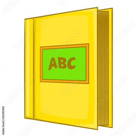 Abc Book Icon In Cartoon Style Isolated On White Background Vector