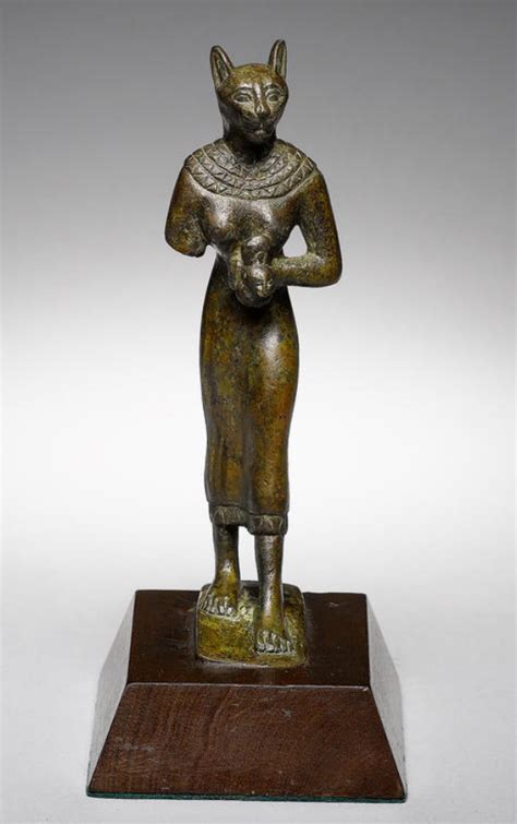 An Egyptian Bronze Figure Of Bastet Late Period Circa 664 332 Bc The