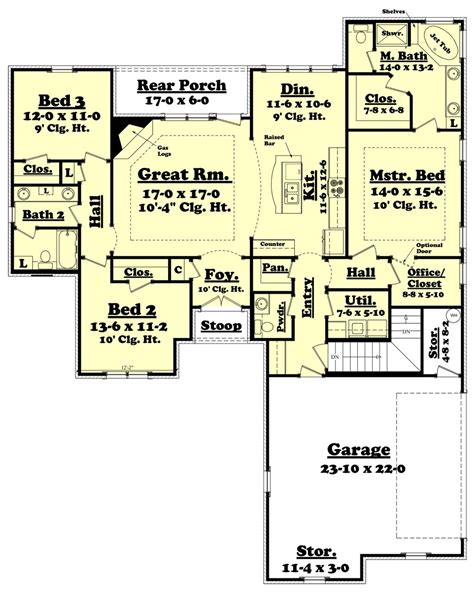 Simple 1800 Sq Ft House Plans 1800 Plans Sq Ft House Ranch Plan Square