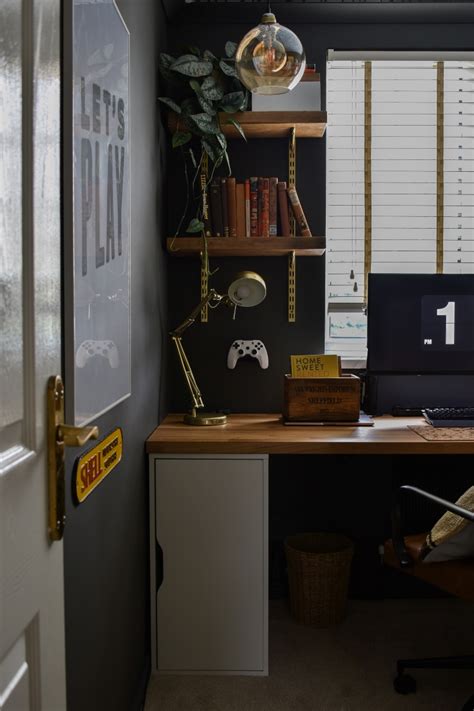 Man Cave Office Reveal How To Create A Unique Workspace For Him