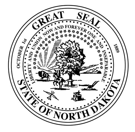North Dakota State Seal Stock Illustration Illustration Of Dakota