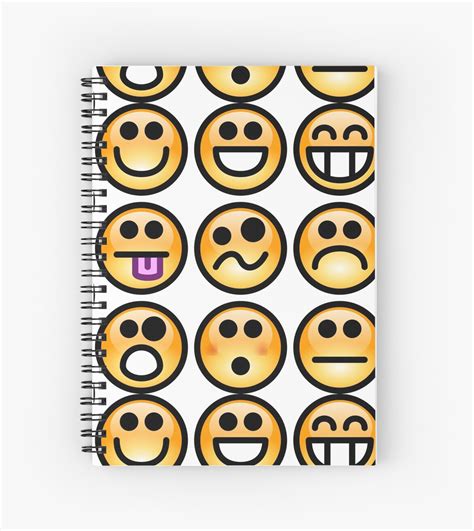 Emoji Emoticon Spiral Notebooks By Edleon Redbubble
