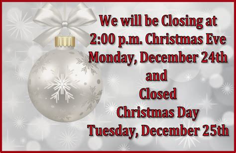 Holiday Closure Reminder Emerald Empire Federal Credit Union