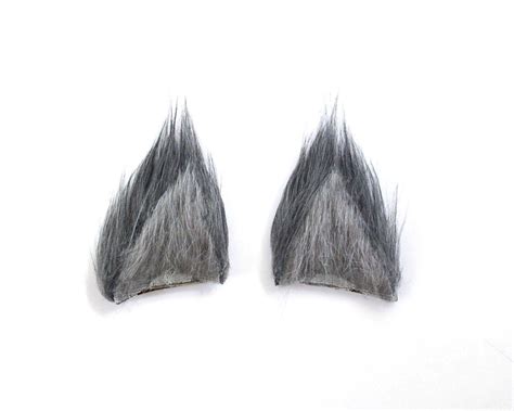 Gray Wolf Ears Handmade Wolf Ears Wolf Costume Ears Gray Etsy