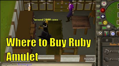 Where To Buy Ruby Amulet In Osrs Youtube