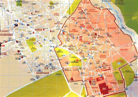 Plan Marrakech Les Quartiers Incontournables Carte Marrakech Plan