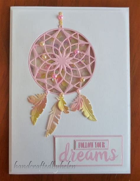 Handcrafted By Helen 2 Dream Catcher Cards Feather Cards Card Craft