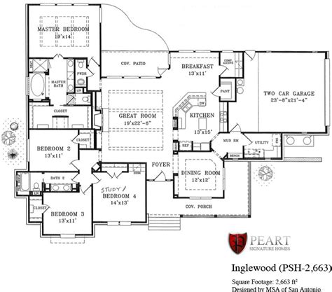 single story open floor plans inglewood 1 story home floor plan custom home building
