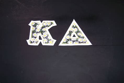 Kappa Delta T Shirt Black Daisies On White Twill Etsy