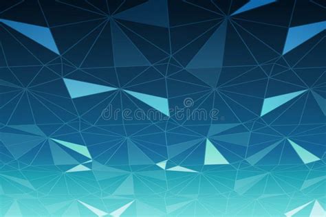 Blue Flat Triangle Geometric Pattern Abstract Retro Of Geometric