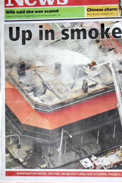 Shepparton news is an independently owned publication represented by acm national sales. Shepparton Hotel Fire
