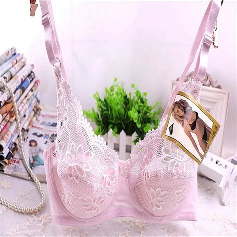 183 brand new 3 4 cup seamless push up women bras back closure floral lace sexy ultra thin
