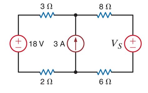 Cómo encontrar Vs en este circuito con fuentes de corriente y voltaje