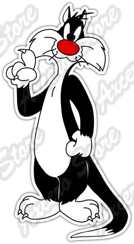 Sylvester The Cat Tweety Funny Cartoon Car Bumper Vinyl Sticker Decal 4