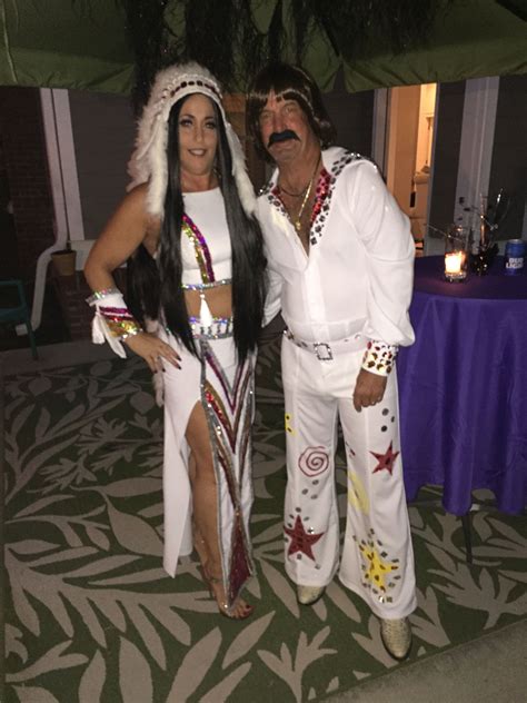Our Best Sonny And Cher I Made Both Costumes Halloween 2016 Sonny And Cher Costume Sonny And