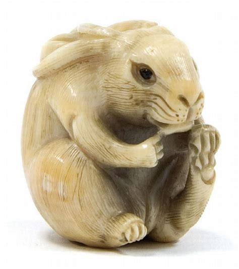 An Ivory Netsuke 0th Century Signed Gyokuseki A Well Carved In 2023